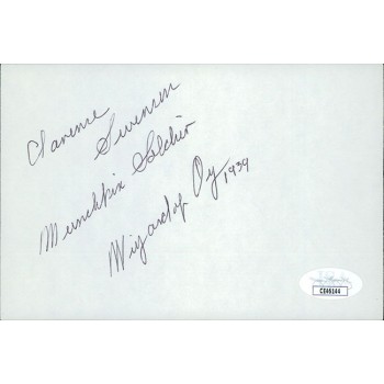 Clarence Swensen The Wizard of Oz Actor Signed 4x6 Index Card JSA Authenticated