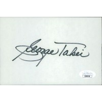 George Takei Star Trek Actor Signed 4x6 Index Card JSA Authenticated