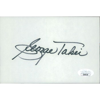 George Takei Star Trek Actor Signed 4x6 Index Card JSA Authenticated