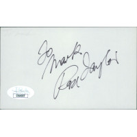 Rod Taylor Actor Signed 3x5 Index Card JSA Authenticated Personalized