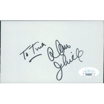 Alan Thick Actor Signed 3x5 Index Card JSA Authenticated Personalized