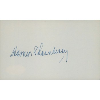 Homer Thornberry Texas Congressman Judge Signed 3x5 Index Card JSA Authenticated