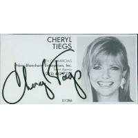 Cheryl Tiegs Actress Signed 2x3.5 Directory Cut JSA Authenticated