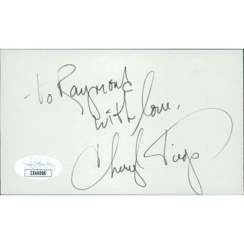 Cheryl Tiegs Actress Signed 3x5 Index Card JSA Authenticated Personalized Cheryl Tiegs Actress Signed 3x5 Index Card JSA Authenticated Personalized