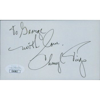 Cheryl Tiegs Actress Signed 3x5 Index Card JSA Authenticated Personalized