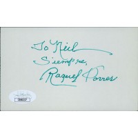 Raquel Torres Actress Signed 3x5 Index Card JSA Authenticated Personalized