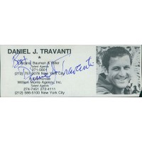 Daniel J. Travanti Actor Signed 2x5 Directory Cut JSA Authenticated