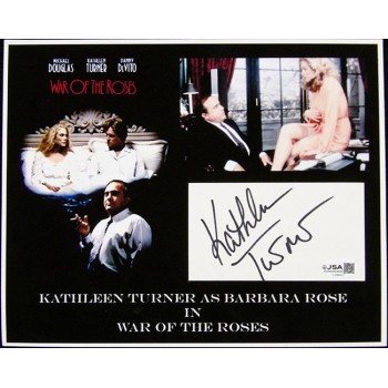 Kathleen Turner Actress Signed 3x5 Index Card Matted 8x10 JSA Authenticated