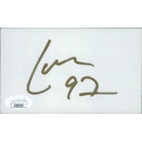 Lars Ulrich Metallica Drummer Signed 3x5 Index Card JSA Authenticated