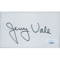Jerry Vale Singer Signed 3x5 Index Card JSA Authenticated