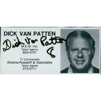 Dick Van Patten Actor Signed 2x4 Directory Cut JSA Authenticated