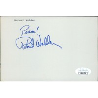 Robert Walden Actor Signed 4x6 Index Card JSA Authenticated