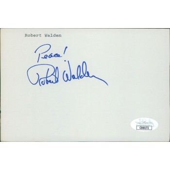 Robert Walden Actor Signed 4x6 Index Card JSA Authenticated