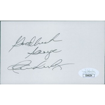 Patrick Wayne Actor Signed 3x5 Index Card JSA Authenticated Personalized
