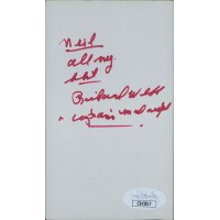 Richard Webb Captain Midnight Actor Signed 3x5 Index Card JSA Authenticated