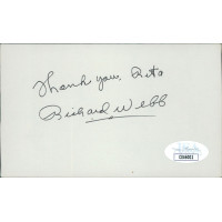 Richard Webb Captain Midnight Actor Signed 3x5 Index Card JSA Authenticated Richard Webb Captain Midnight Actor Signed 3x5 Index Card JSA Authenticated