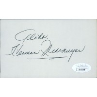 Herman Wedemeyer Hawaii Five-O Signed 3x5 Index Card JSA Authenticated Herman Wedemeyer Hawaii Five-O Signed 3x5 Index Card JSA Authenticated