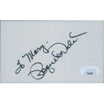 Raquel Welch Actress Signed 3x5 Index Card JSA Authenticated Personalized