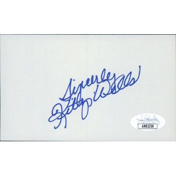 Kitty Wells Country Singer Signed 3x5 Index Card JSA Authenticated