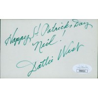 Dottie West Country Singer Signed 3x5 Index Card JSA Authenticated Personalized