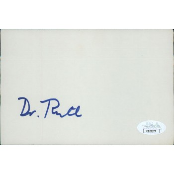 Dr. Ruth Westheimer Sex Therapist Signed 4x6 Index Card JSA Authenticated