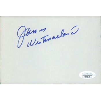 James Westmoreland Actor Signed 4x6 Index Card JSA Authenticated