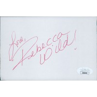 Rebecca Wild Actress Model Signed 4x6 Index Card JSA Authenticated
