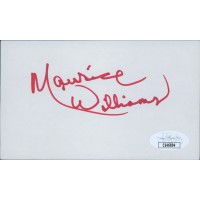 Maurice Williams The Zodiacs Singer Signed 3x5 Index Card JSA Authenticated