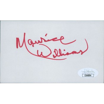 Maurice Williams The Zodiacs Singer Signed 3x5 Index Card JSA Authenticated
