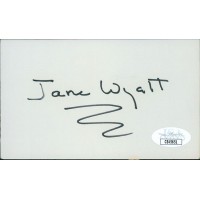 Jane Wyatt Actress Signed 3x5 Index Card JSA Authenticated
