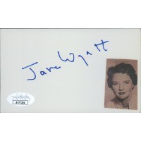 Jane Wyatt Actress Signed 3x5 Index Card JSA Authenticated