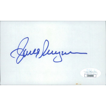 Jane Wyman Actress Signed 3x5 Index Card JSA Authenticated