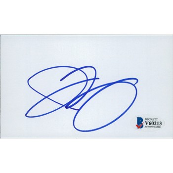 Ian Ziering Signed 3x5 Index Card Beckett Authenticated BAS