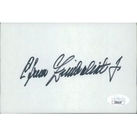 Efrem Zimbalist Jr. Actor Signed 4x6 Index Card JSA Authenticated