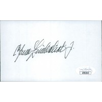 Efrem Zimbalist Jr. Actor Signed 3x5 Index Card JSA Authenticated