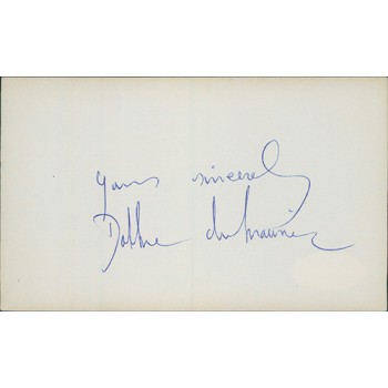 Daphne du Maurier Novelist Writer Signed 3x5 Index Card JSA Authenticated