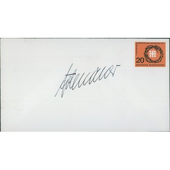 Konrad Adenauer Chancellor of West Germany Signed Envelope JSA Authenticated