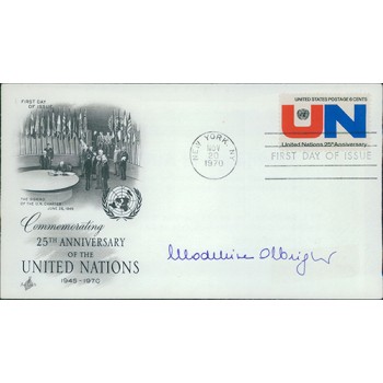 Madeleine Albright Secretary Of State Signed First Day Cover JSA Authenticated