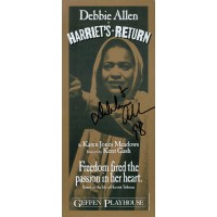 Debbie Allen Harriet's Return Signed 3.5x8.5 Playhouse Flyer JSA Authenticated