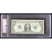 Steve Allen And Jayne Meadows Signed One Dollar Bill Currency PSA Authenticated