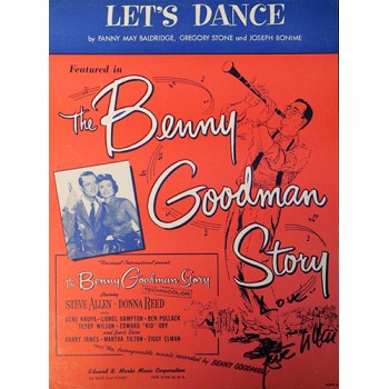 Steve Allen Signed Let's Dance Sheet Music JSA Authenticated