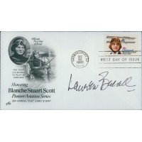 Lauren Bacall Actress Signed First Day Issue Cover FDC JSA Authenticated