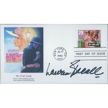 Lauren Bacall Actress Signed First Day Issue Cover FDC JSA Authenticated