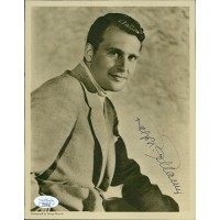 Ralph Bellamy Actor Signed 7x9 Photo Page JSA Authenticated