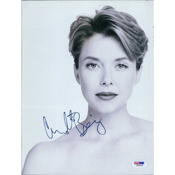 Annette Bening Actress Signed 8.5x11 Magazine Page PSA Authenticated