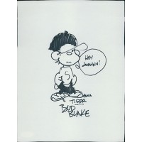 Bud Blake Hand Drawn & Signed Original Tiger Sketch 8x10.5 JSA Authenticated
