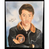 Matthew Broderick Signed 16x20 One Of A Kind Hand Painted Canvas JSA Authentic