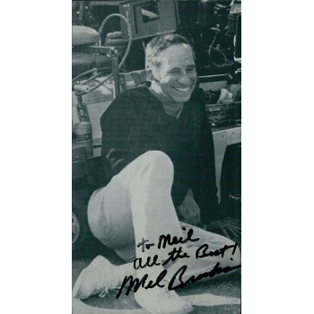 Mel Brooks Actor Director Signed 4x7 Cut Magazine Page Photo JSA Authenticated