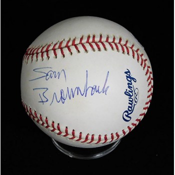 Sam Brownback Kansas Governor Senator Signed MLB Baseball JSA Authenticated
