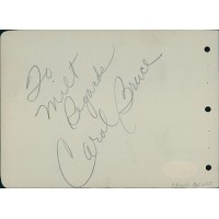 Carol Bruce and Jeffrey Lynn Signed 4.25x6 Album Page JSA Authenticated